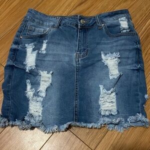 Wax Jeans Skirt Medium